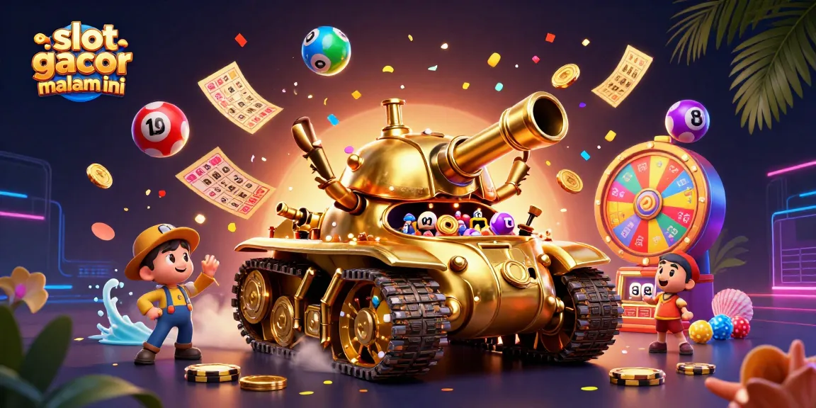 Experience the excitement of slot gacor malam ini with animated casino elements and vibrant colors.