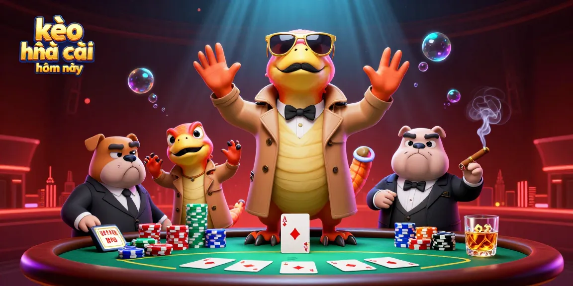 Engage with kèo nhà cái hôm nay: raptors infiltrate a casino lounge while showcasing rich poker game elements.