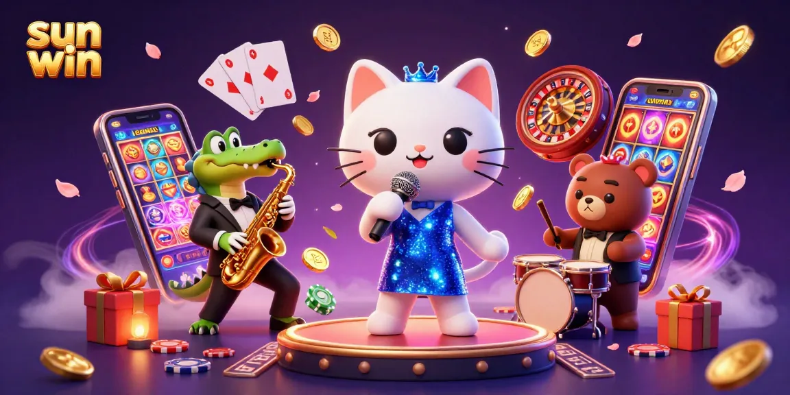 Experience thrilling slot games at sun win with vibrant characters and captivating casino elements.