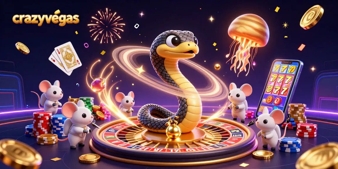 Bet on intergalactic games at crazyvegas with cosmic characters and exciting casino elements.